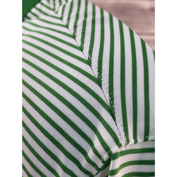 Nike Golf Polo Green Stripe Biltmore Club Crest Shirt Men’s XL Performance Fit - Picture 11 of 12